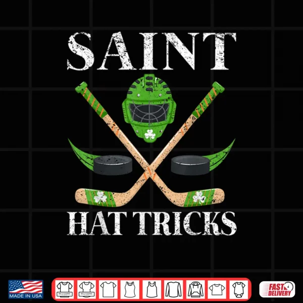 Design Saint Hat Tricks Leprechaun Lover Hockey St. Patricks Day Shirt