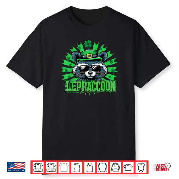 Lepraccoon Irish Fairy Folk Funny Raccoon St Patrick’s Day Shirt