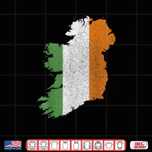 Design Irish Flag and Map of Ireland St. Patricks Day Shirt