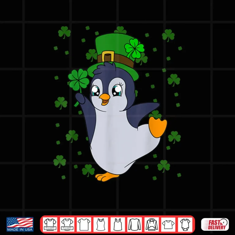 Cute Penguin Shamrocks Saint Patrick's Day Penguin Shirt 4 Design Cute Penguin Shamrocks Saint Patricks Day Penguin Shirt