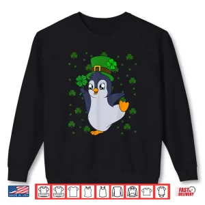 Sweatshirt Cute Penguin Shamrocks Saint Patricks Day Penguin Shirt