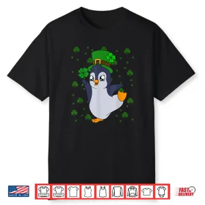 Cute Penguin Shamrocks Saint Patrick’s Day Penguin Shirt