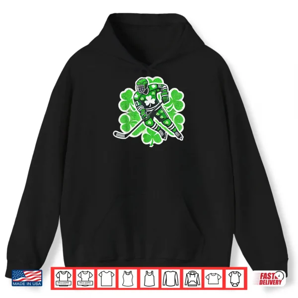 Hoodie St Patricks Day Hockey Irish Boys Saint Paddys Shamrock Shirt