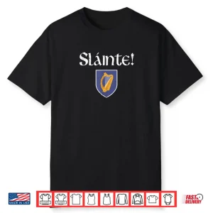 Slainte Shirt Coat of Arms Irish Patriotic St Patrick’ Day Shirt