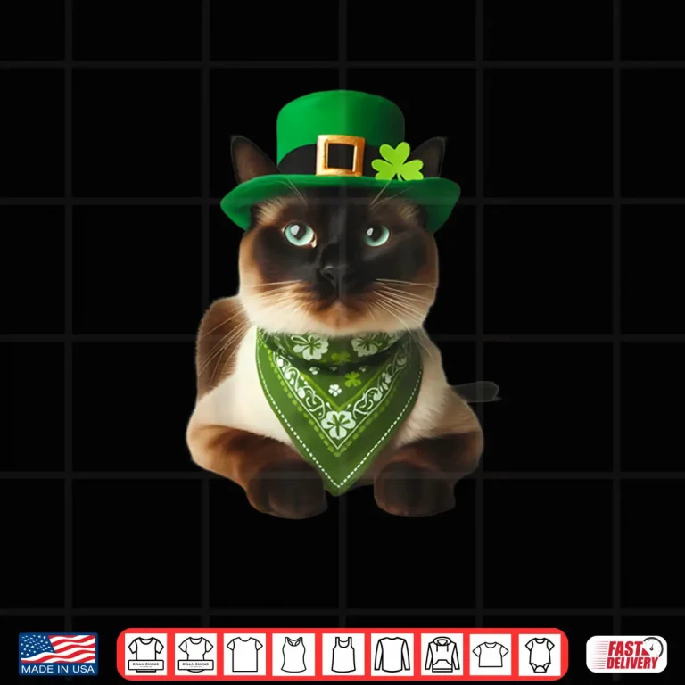 Design Siamese Cat St Patricks Day Saint Paddys Owner Lover Cute Shirt