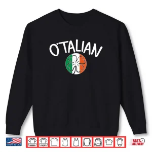 Sweatshirt Saint Patricks Day Graphic Shamrocks Irish Italian Green Shirt