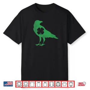 Raven Crow Bird Shamrock St. Patrick’s Day Saint Paddy’s Shirt