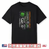 Motocross American Irish Flag St Patricks Day Dirt Bike Shirt