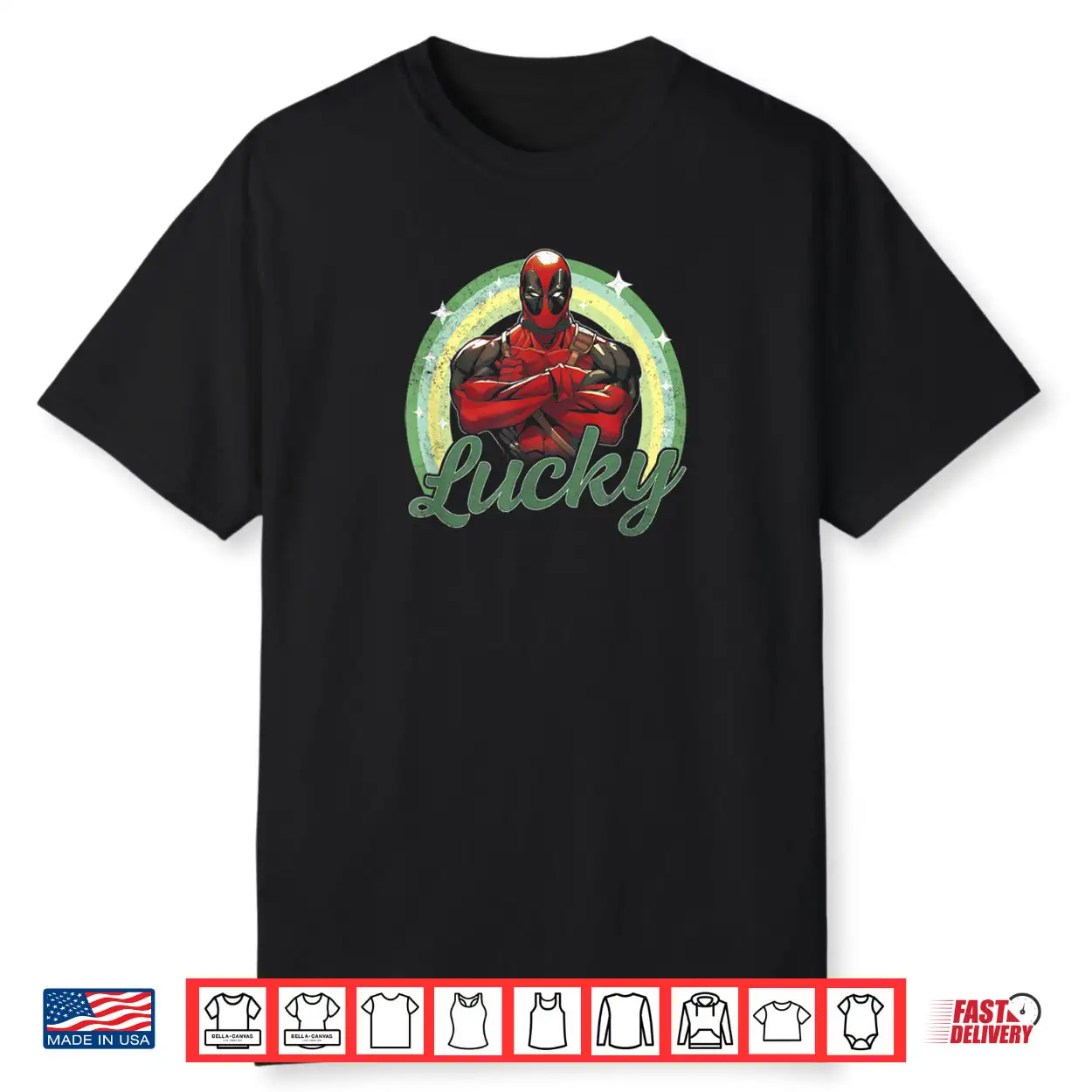 Marvel Deadpool Saint Patrick’s Day Lucky Rainbow Shirt Marvel Deadpool Saint Patrick’s Day Lucky Rainbow Shirt