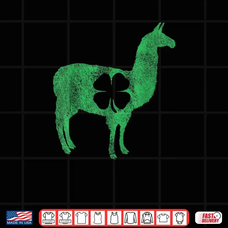 Design Llama Irish Shamrock St. Patricks Day Saint Paddys Gift Shirt