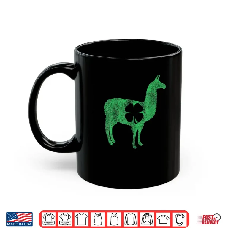 Mug Llama Irish Shamrock St. Patricks Day Saint Paddys Gift Shirt