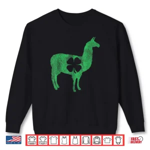 Sweatshirt Llama Irish Shamrock St. Patricks Day Saint Paddys Gift Shirt