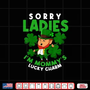 Design Kids Mommys Lucky Charm Mom St Patricks Day Leprechaun Toddler Shirt