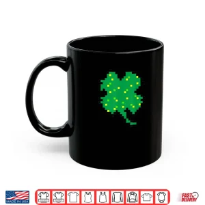 Mug St Patricks Day Shirt Gamer Pixel Shamrock Funny Gifts Kids Shirt