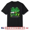 One Lucky Social Worker St Patrick’s Day Shamrock Heart Shirt