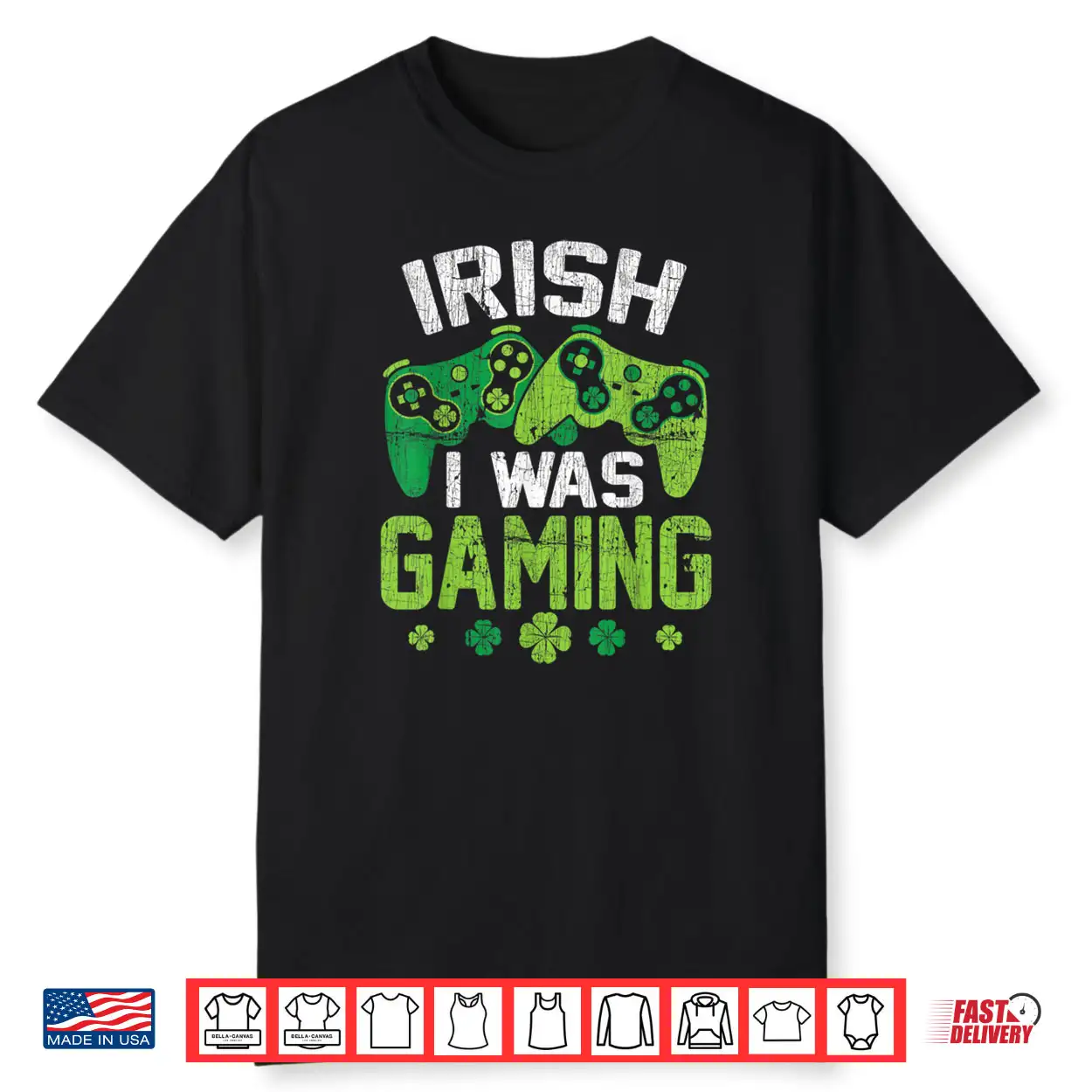 Irish I Was Gaming Funny St Patricks Day Video Gamer Boys Shirt Irish I Was Gaming Funny St Patricks Day Video Gamer Boys Shirt
