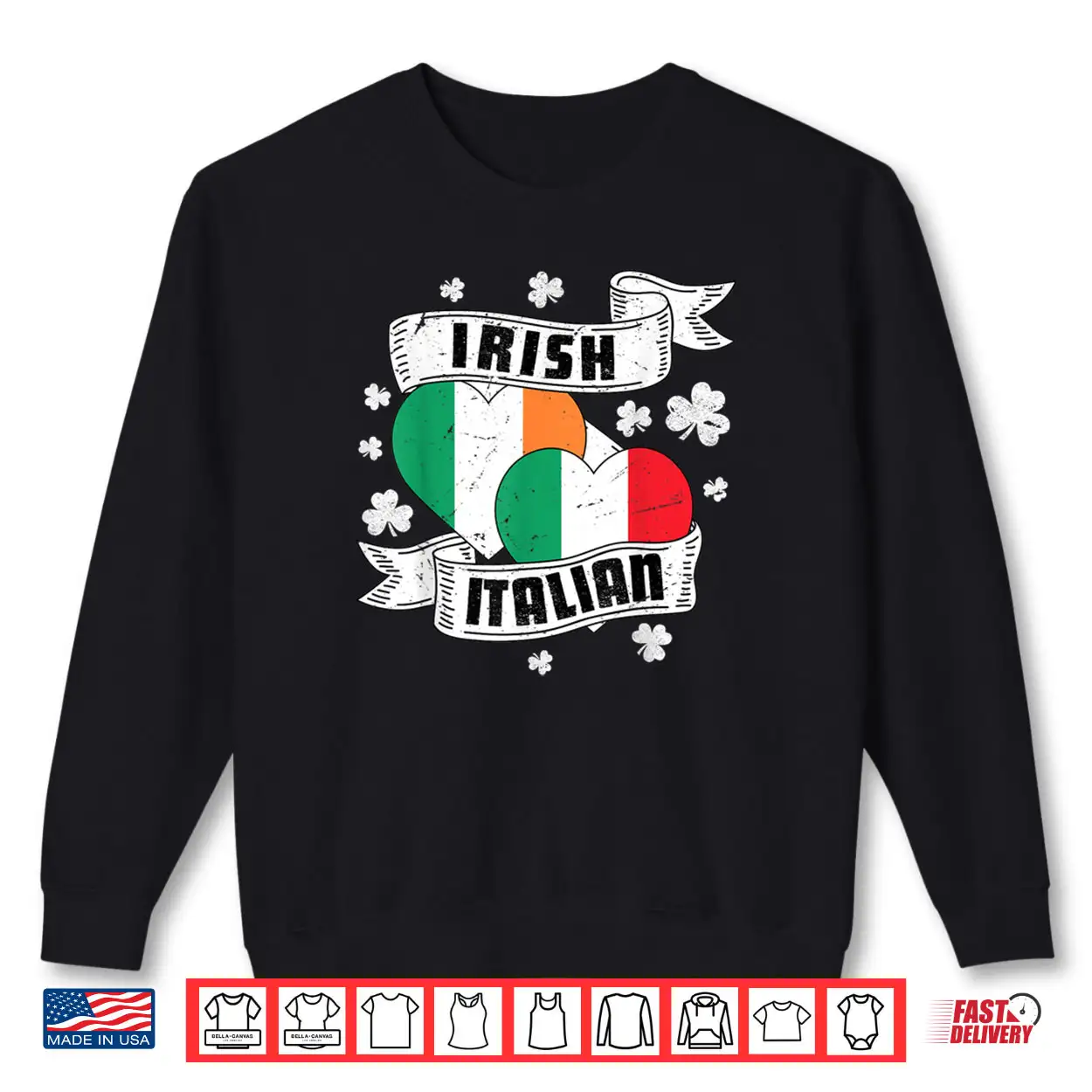 Half Irish Half Italian Ireland Italy Flag St Patrick’s Day Shirt Half Irish Half Italian Ireland Italy Flag St Patrick’s Day Shirt