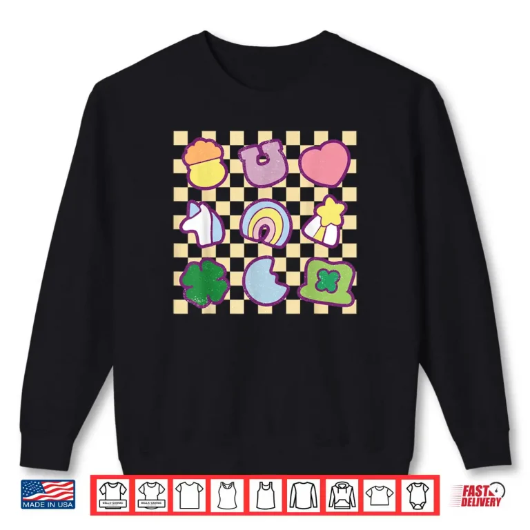Sweatshirt Groovy Lucky Charm Saint Patricks Day Shamrock Shirt 1