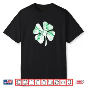 Baseball St Patricks Day Boys Men Catcher Pitcher Shamrock Shirt