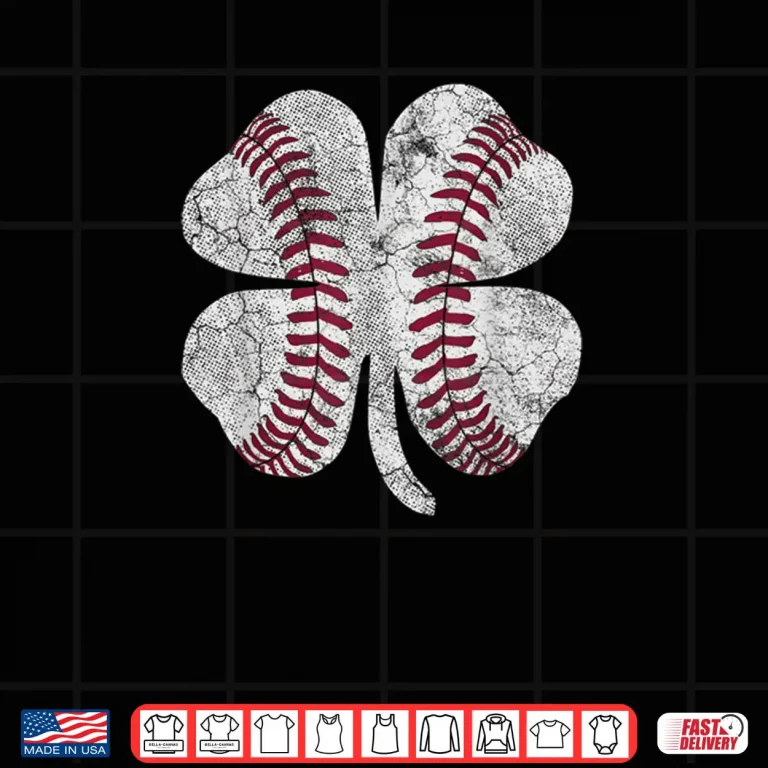 Design St. Patricks Day Shamrock Baseball Saint Paddys Kids Boys Shirt