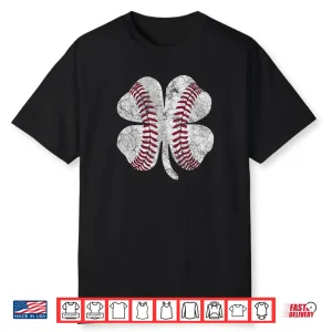 St. Patrick’s Day Shamrock Baseball Saint Paddy’s Kids Boys Shirt