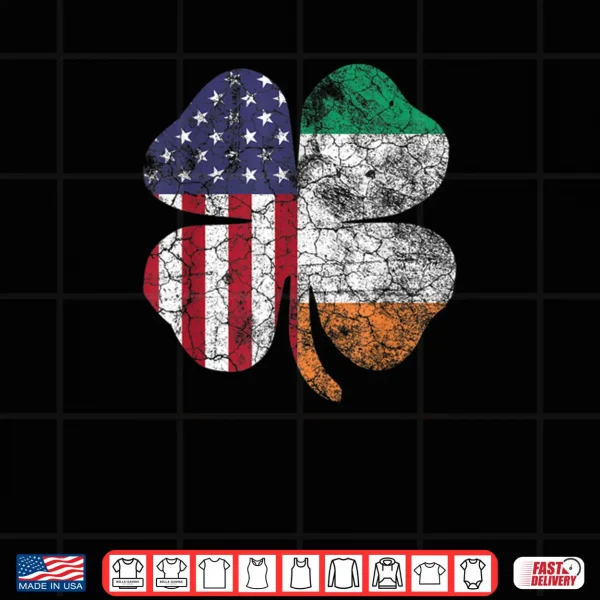 Design St. Patricks Day Irish American Flag Saint Pride USA Gift Shirt