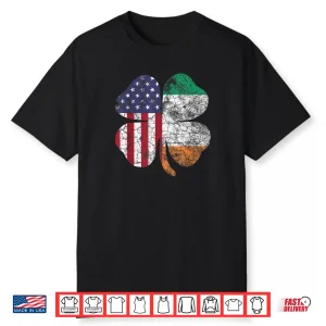 St. Patrick’s Day Irish American Flag Saint Pride USA Gift Shirt