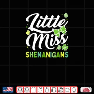 Design St Patricks Day for Girls Little Miss Shenanigans Shirt