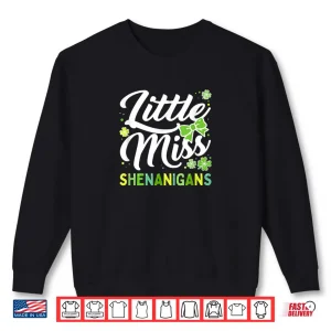 Sweatshirt St Patricks Day for Girls Little Miss Shenanigans Shirt