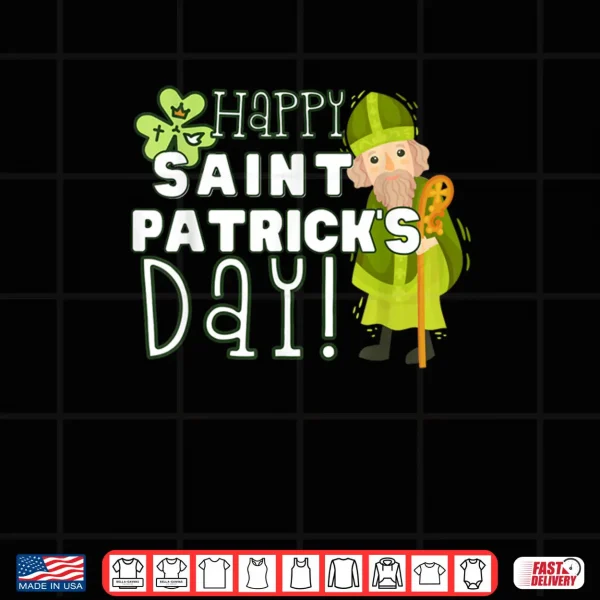 Design Happy St Patricks Day Catholic Saint Ireland Girl Boy Kid Shirt