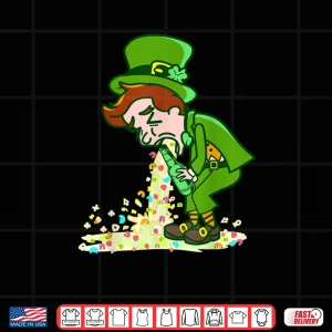 Design Funny St Patricks Day Leprechaun Shamrock Pattys Day Party Shirt