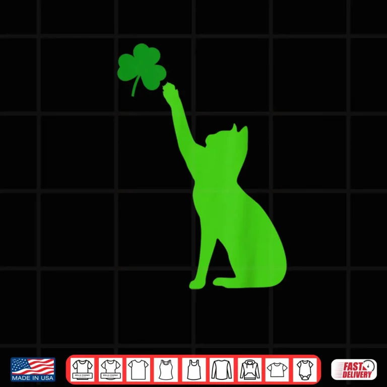 Design Cat Shamrock Saint Patricks Day Shirt