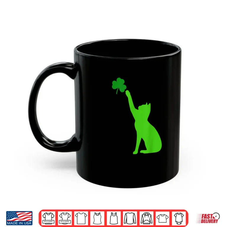 Mug Cat Shamrock Saint Patricks Day Shirt