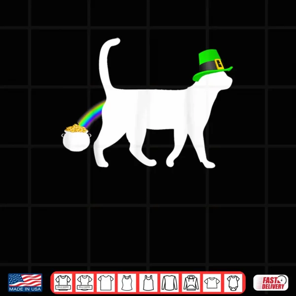 Design Cat Saint Patricks Day Tshirt Funny Cat St. Pattys Day Shirt
