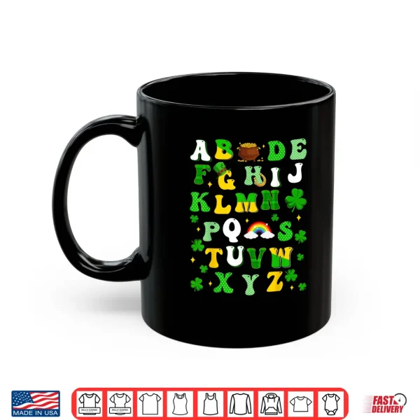 Mug ABCs Alphabet Learning Preschool Shamrocks St. Patricks Day Shirt