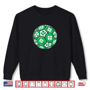 Sweatshirt Soccer Ball Ireland Shamrock Irish St Patricks Day Boys Men Shirt