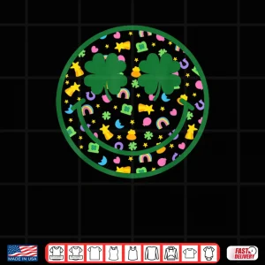 Design Smile Face Lucky Charm Saint Patricks Day Shamrock Shirt