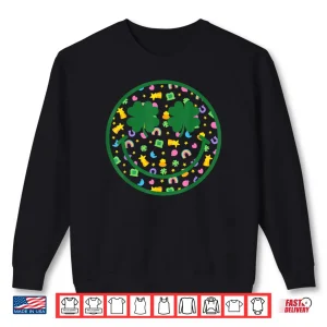 Sweatshirt Smile Face Lucky Charm Saint Patricks Day Shamrock Shirt