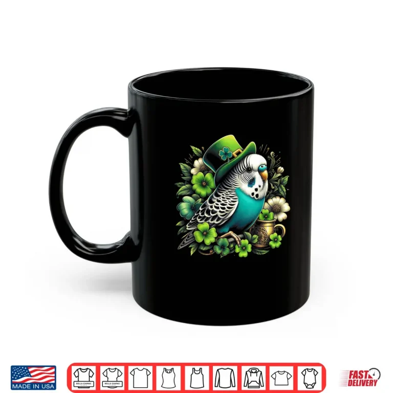 Saint Patrick's Day With Budgerigar Budgie Design Shirt 3 Mug Saint Patricks Day With Budgerigar Budgie Design Shirt