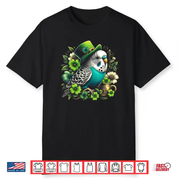 Saint Patrick’s Day With Budgerigar Budgie Design Shirt
