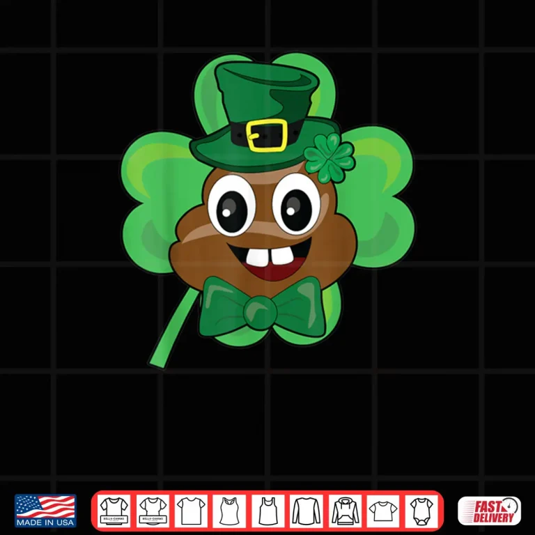 Saint Patrick's Day Funny Poop Emoji Leprechaun Green Clover Shirt 4 Design Saint Patricks Day Funny Poop Emoji Leprechaun Green Clover Shirt