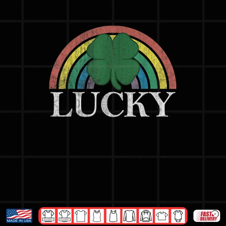 Design Lucky Shamrock St. Patricks Day Saint Paddys Rainbow Irish Shirt