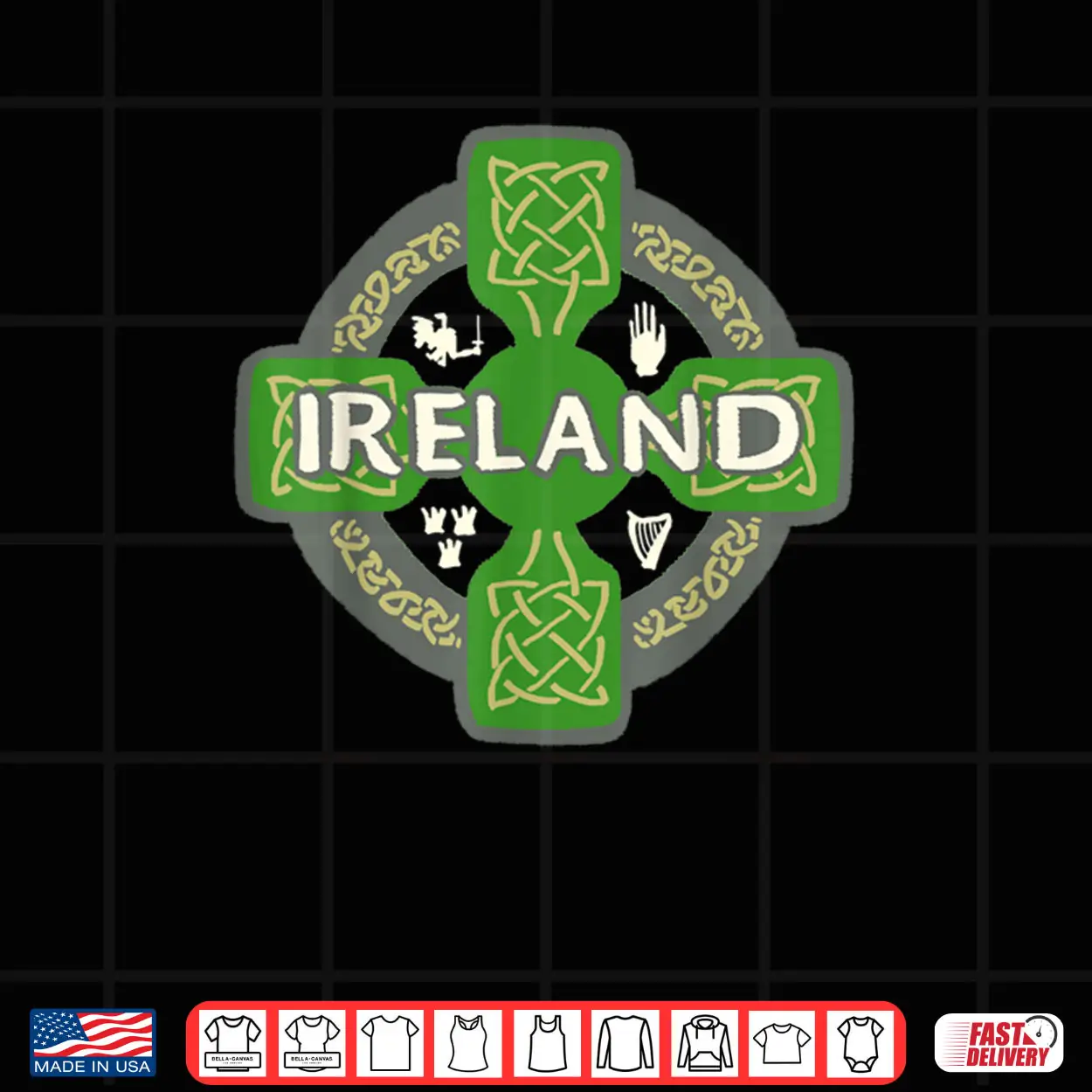 Ireland Saint Patrick’s day Celtic cross Green Shirt Ireland Saint Patrick’s day Celtic cross Green Shirt