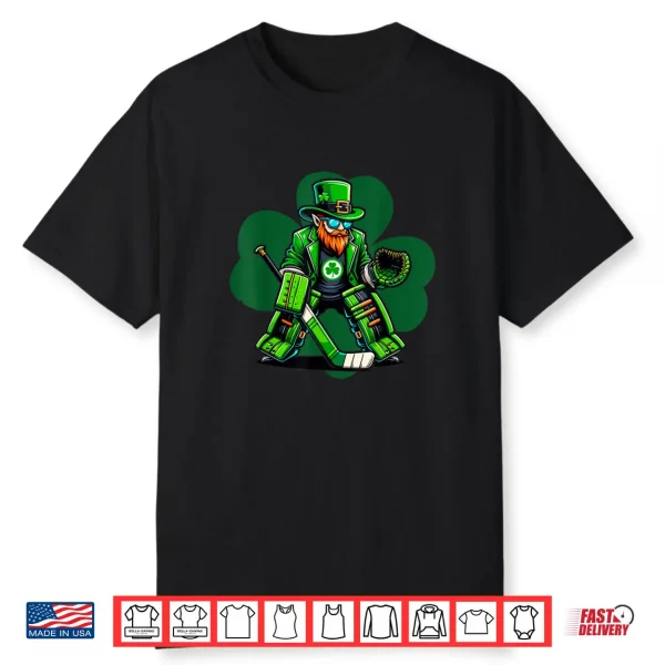 Hockey Goalie Saint Patrick’s Day Irish Shamrock Shirt