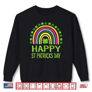Happy St Saint Patrick's Day Rainbow Girls Kids Shirt 1 Sweatshirt Happy St Saint Patricks Day Rainbow Girls Kids Shirt