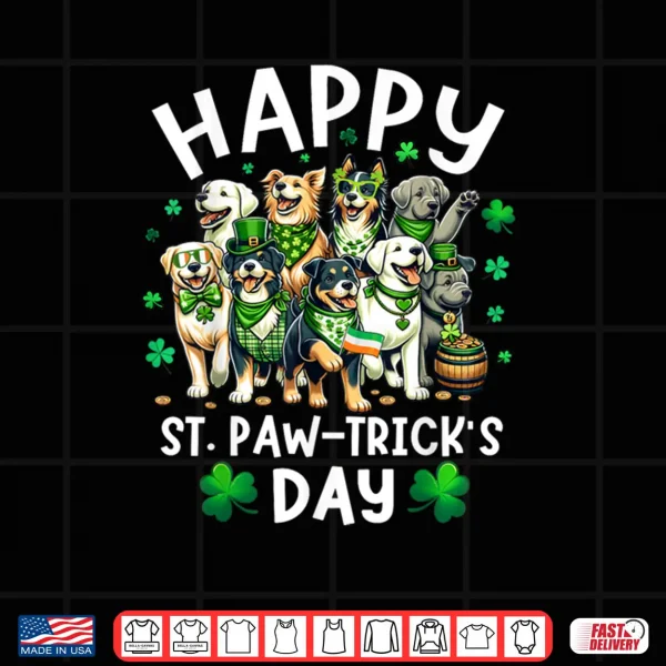 Design Happy Saint Patricks Day Dog Puppy Lover for kids boys girl Shirt