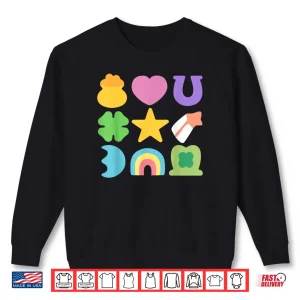 Sweatshirt Groovy Lucky Charm Saint Patricks Day Shamrock Shirt