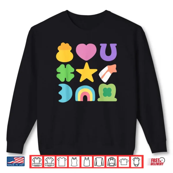 Sweatshirt Groovy Lucky Charm Saint Patricks Day Shamrock Shirt