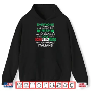 Everyone Is A Little Bit Irish Except Italians St. Patrick's Shirt 2 Hoodie Everyone Is A Little Bit Irish Except Italians St. Patricks Shirt