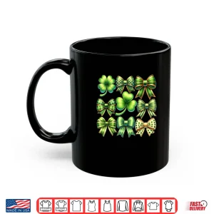 Mug Coquette Patricks Day Bow Shamrock Saint Pattys Day Girls Shirt